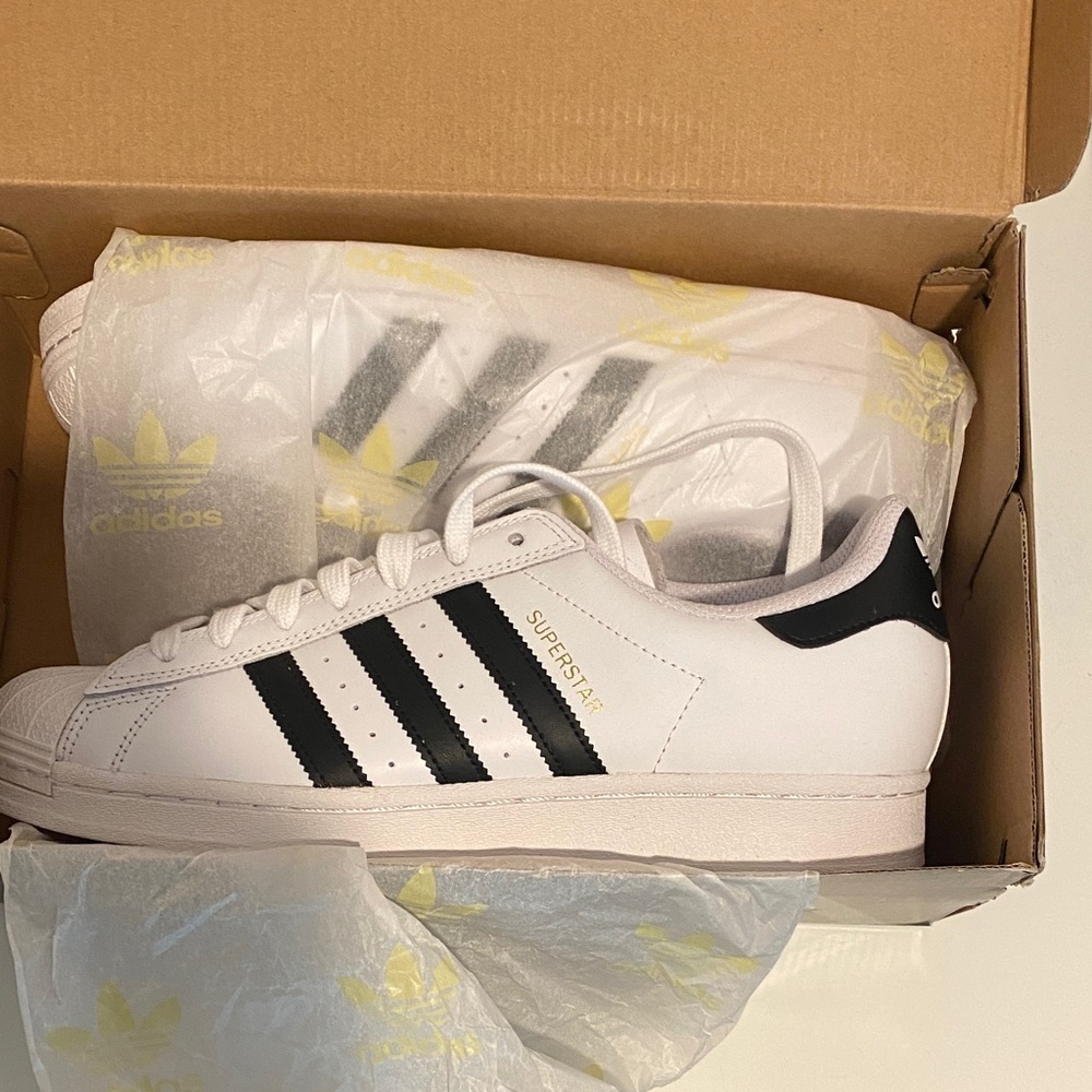 Adidas Superstar White with Black Stripes